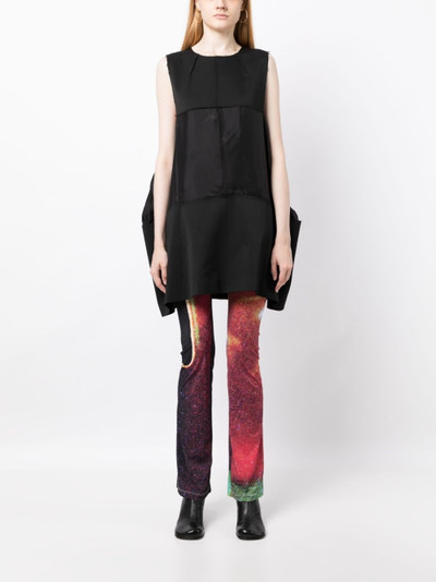 MM6 Maison Margiela abstract-pattern print flared trousers outlook
