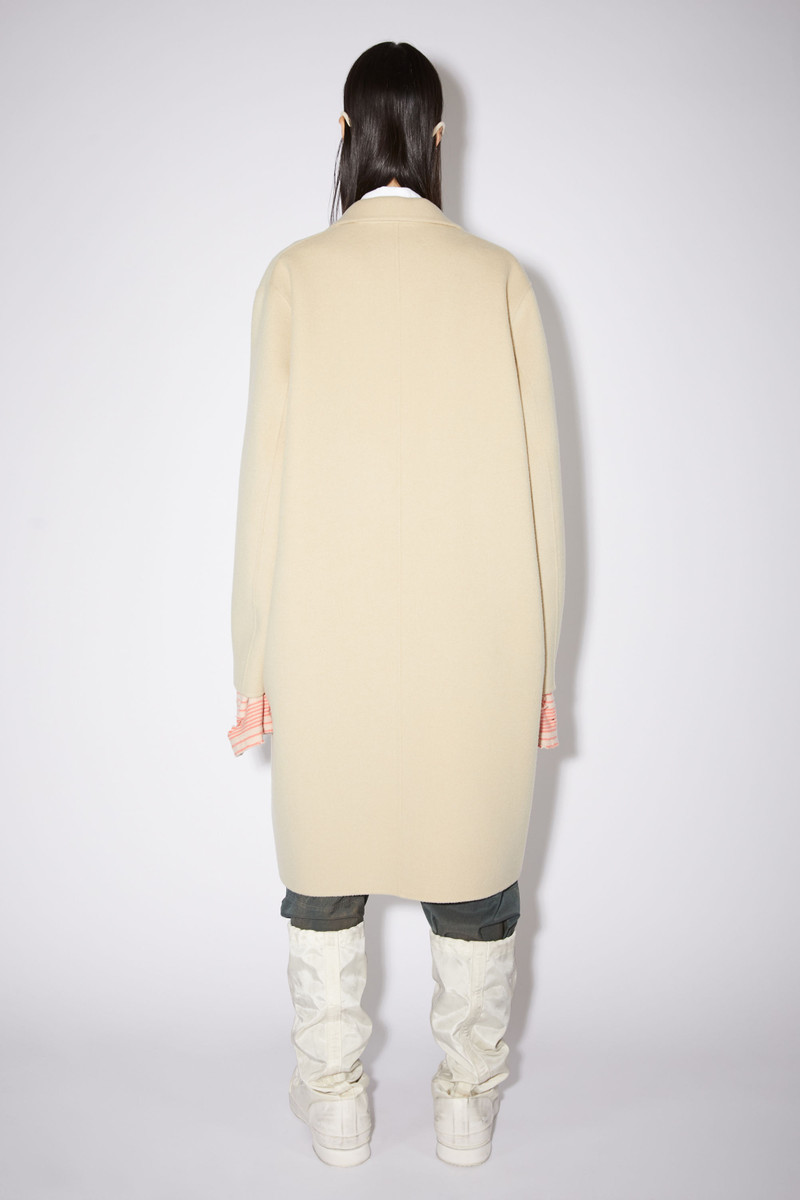 Single-breasted coat - Cold beige 3