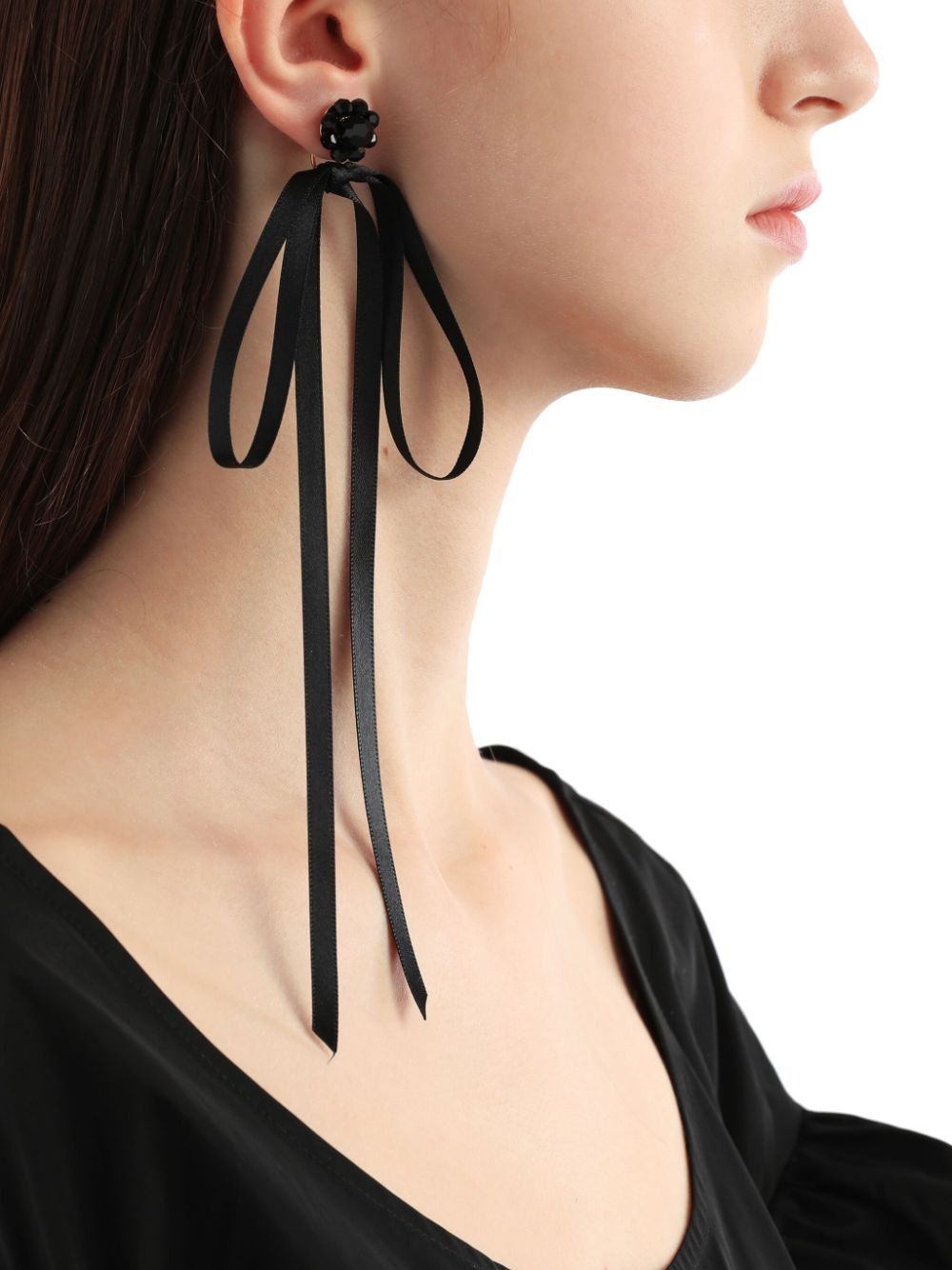 ribbon-bow earrings - 6