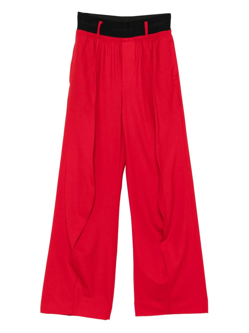 pleated-front trousers 1