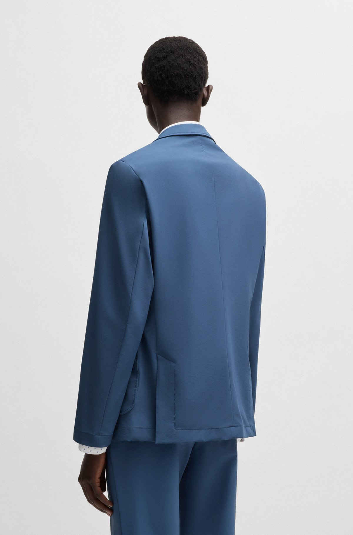 SLIM-FIT SUIT JACKET IN TRAVEL-FRIENDLY STRETCH SOFTSHELL - 4