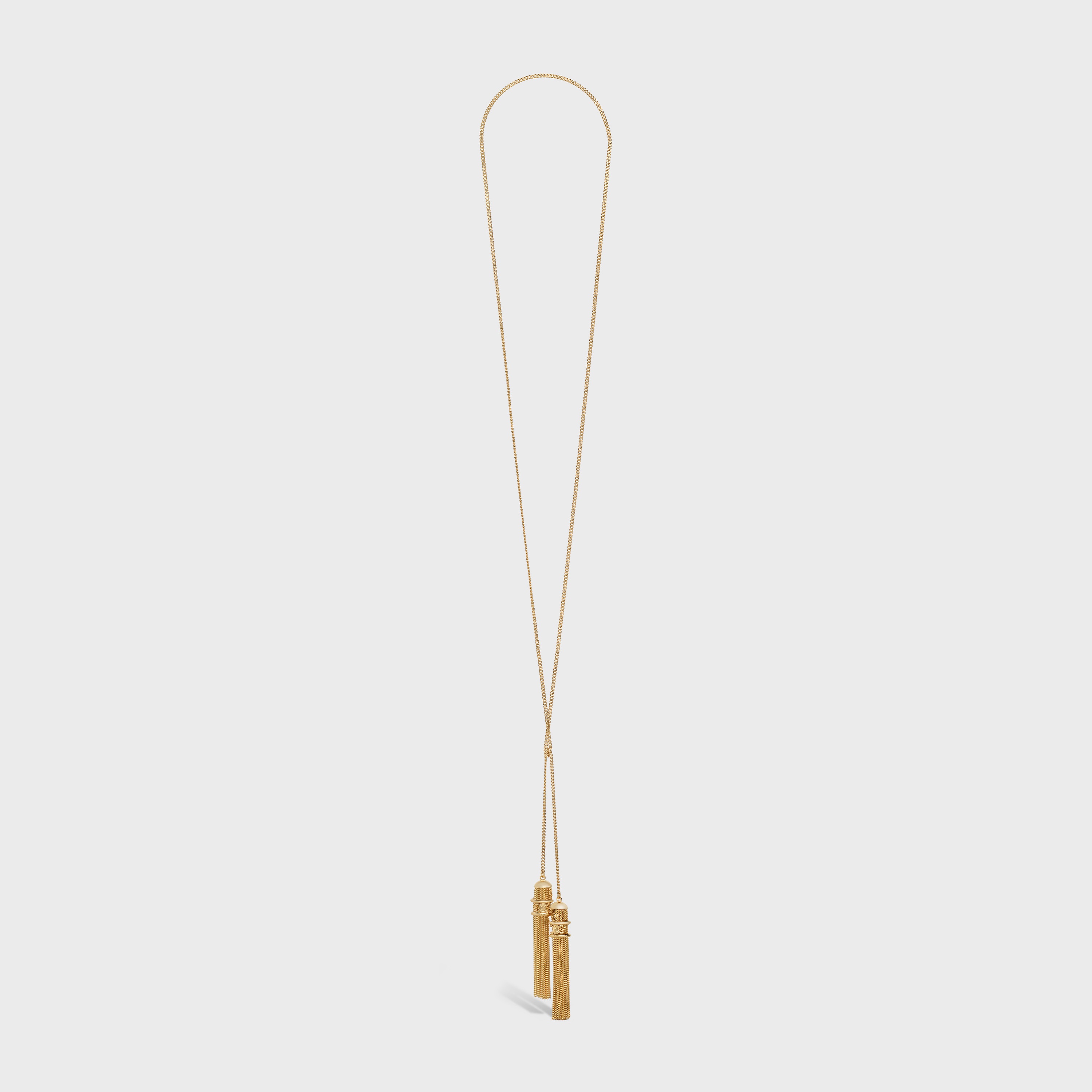 Maillon Triomphe Pompons Necklace in Brass with Gold Finish - 1