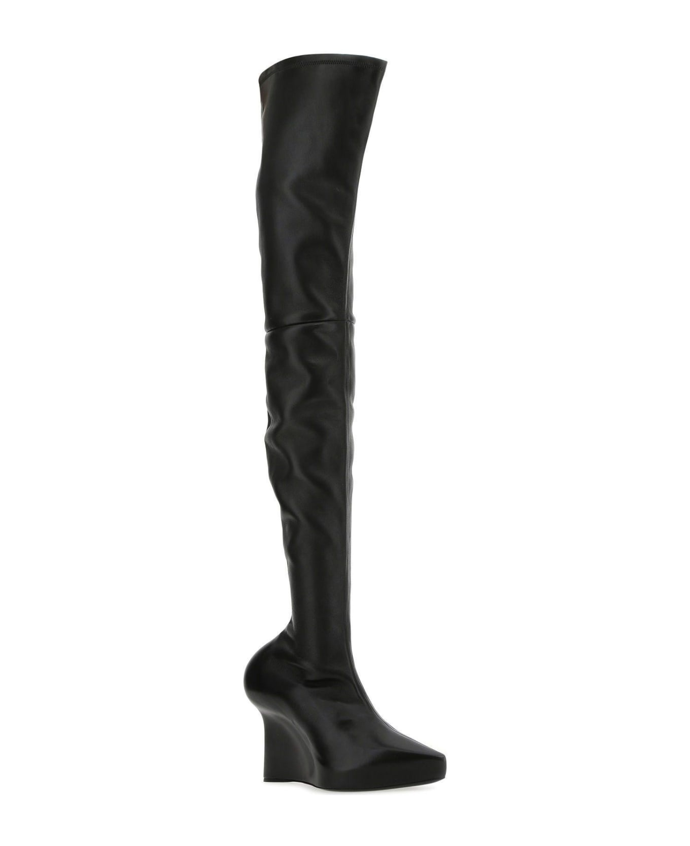 Black Nappa Leather Show Boots - 2