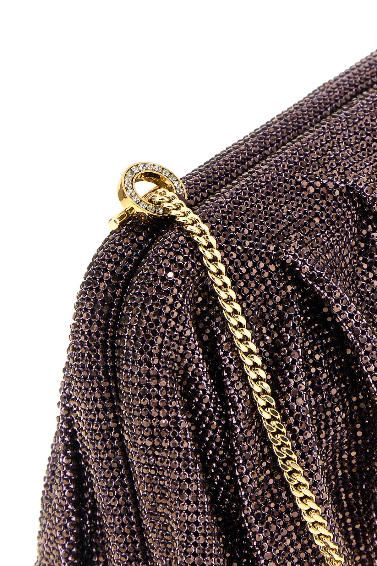 Embellished fabric large Venus clutch - 4