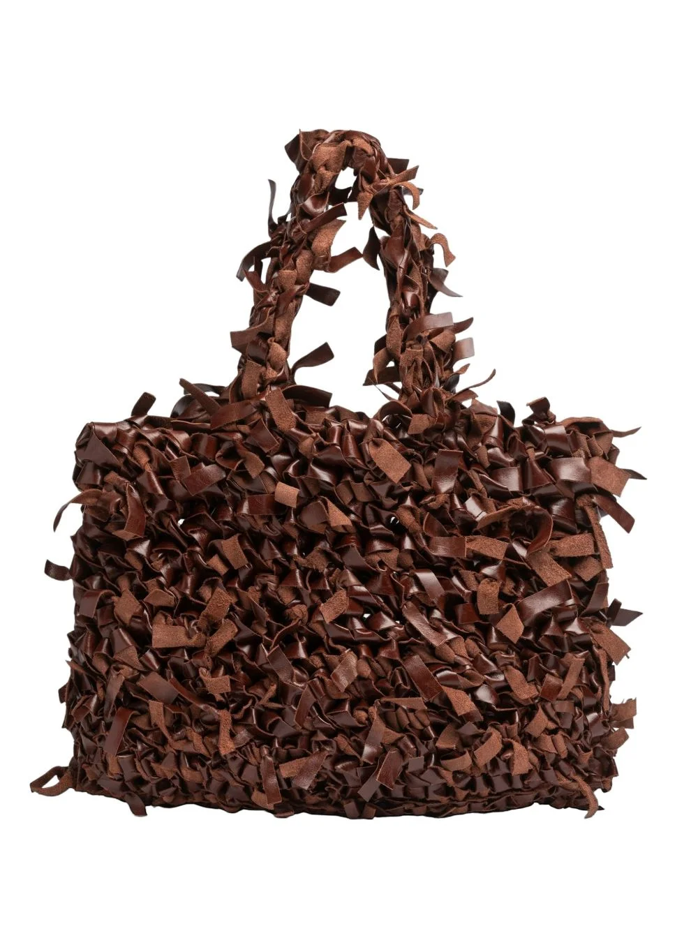 Agape braided leather tote bag - 1