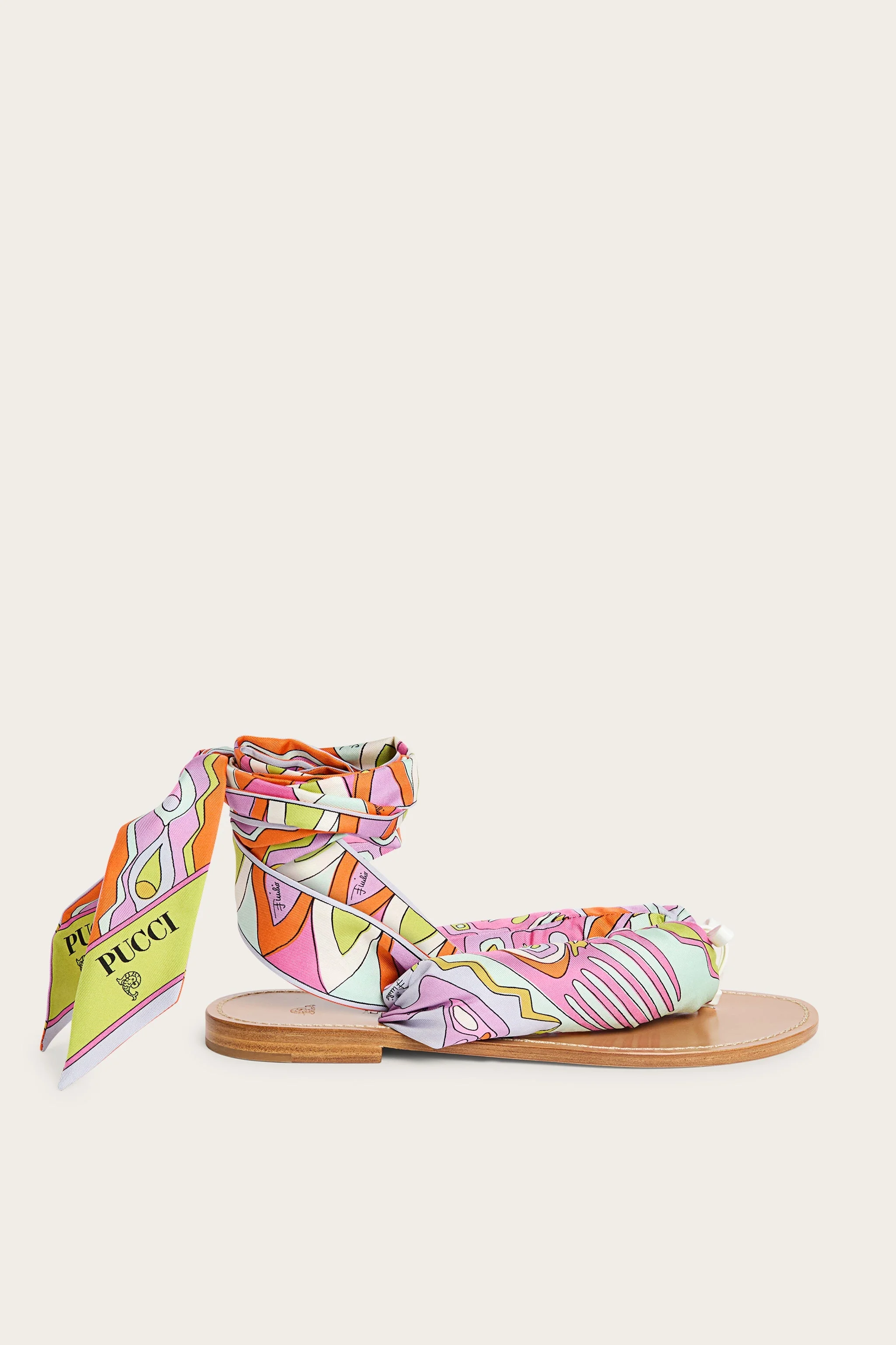 MULTICOLOR SCARF SANDALS - 1