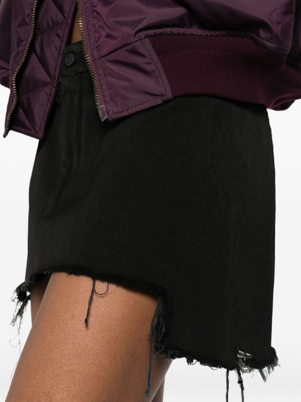 frayed mini skirt - 5