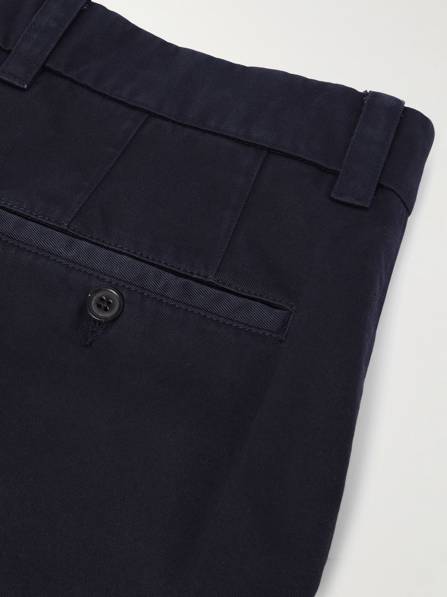 Utility Tapered Garment-Dyed Cotton-Twill Trousers Navy - 5