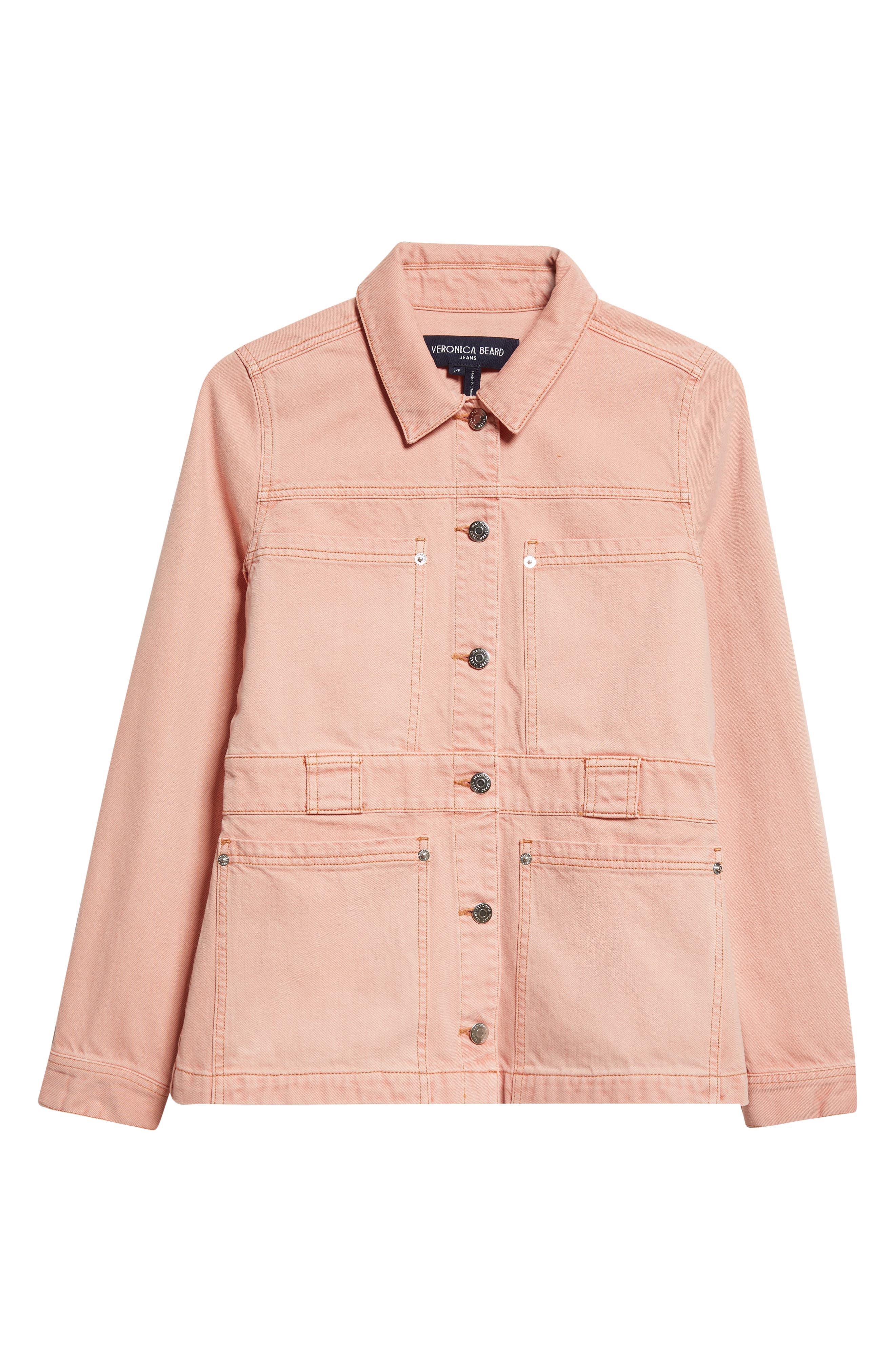 Veronica Beard Marvin Denim Jacket in Pink Blossom at Nordstrom - 7