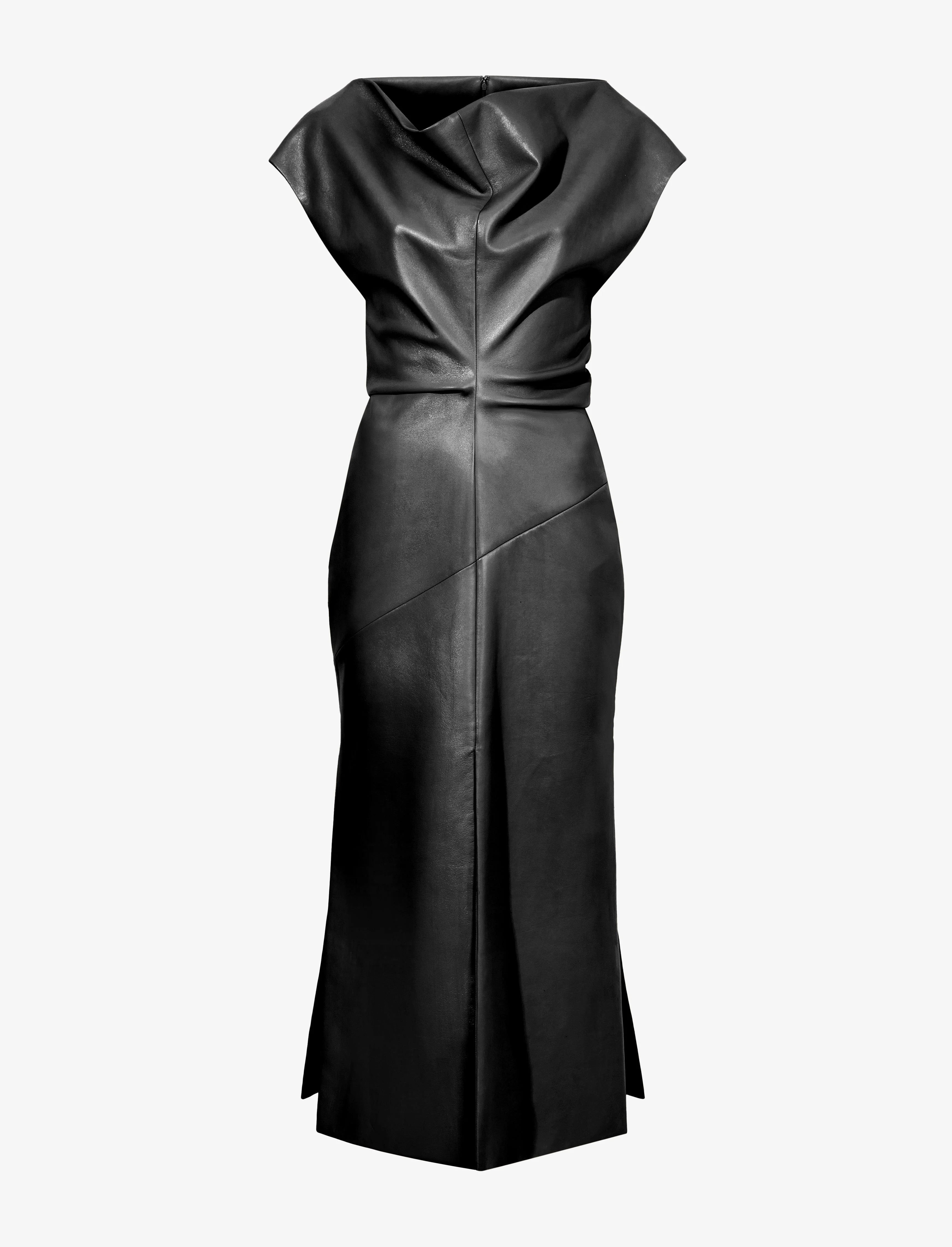 Rosa Dress in Smooth Leather - 1