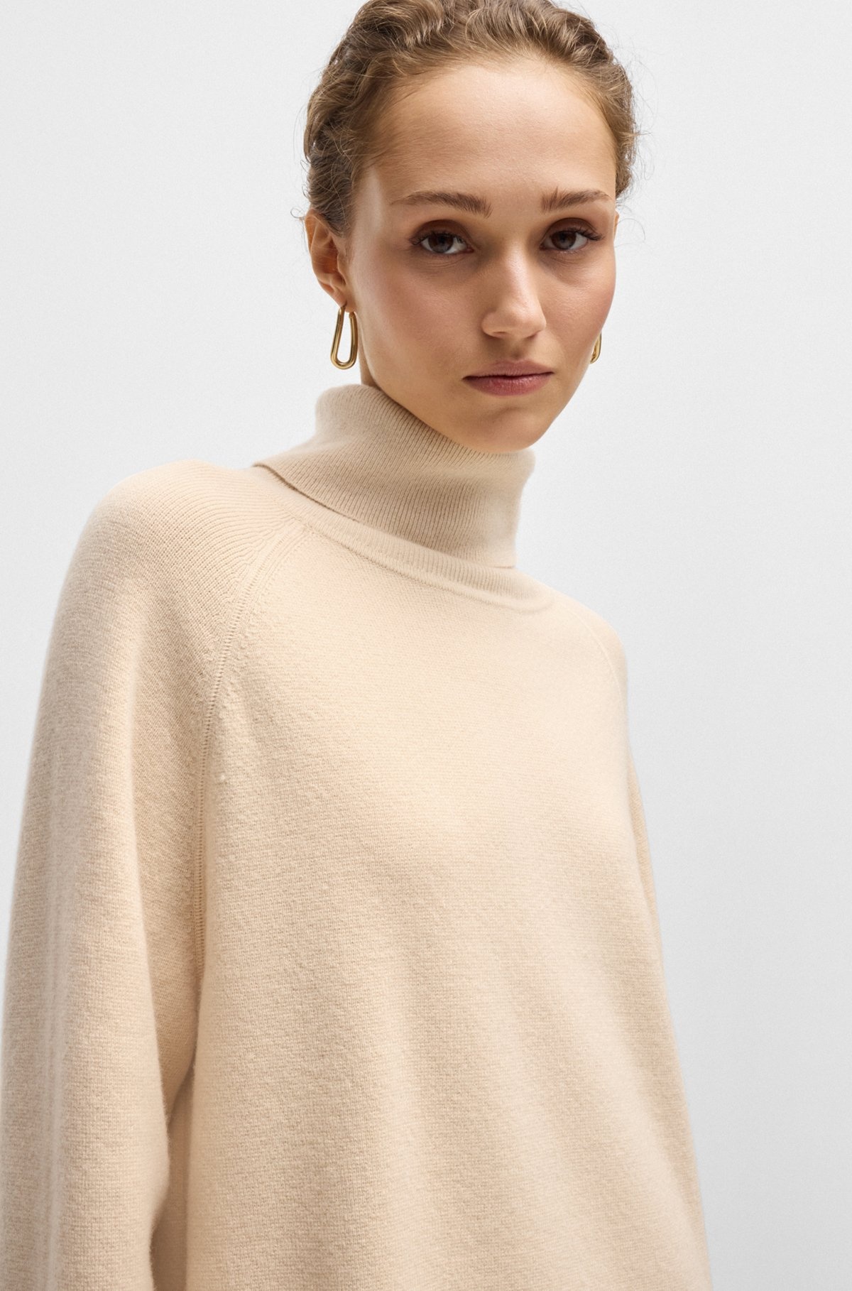 ROLLNECK SWEATER DRESS IN WOOL AND CASHMERE - 4