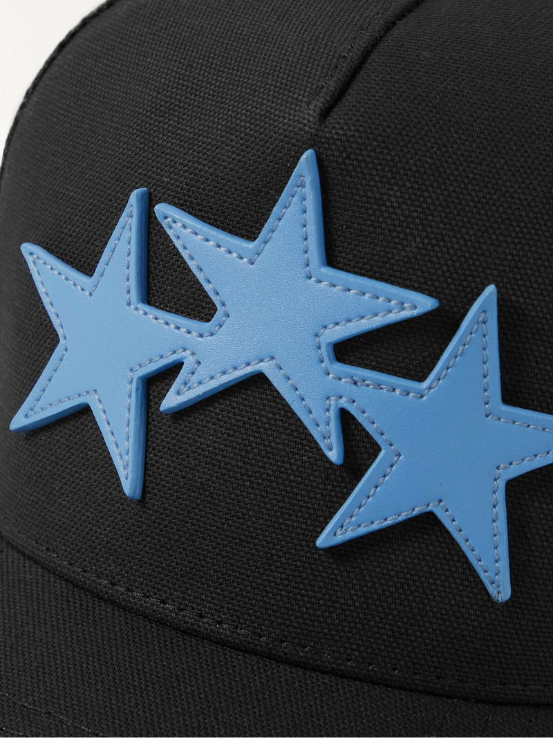 Leather-Trimmed Cotton-Canvas and Mesh Trucker Cap 4