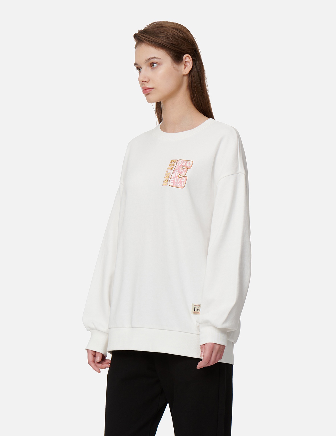 ZIP-UP DARUMA AND FORTUNE CAT PRINT SWEATSHIRT - 8