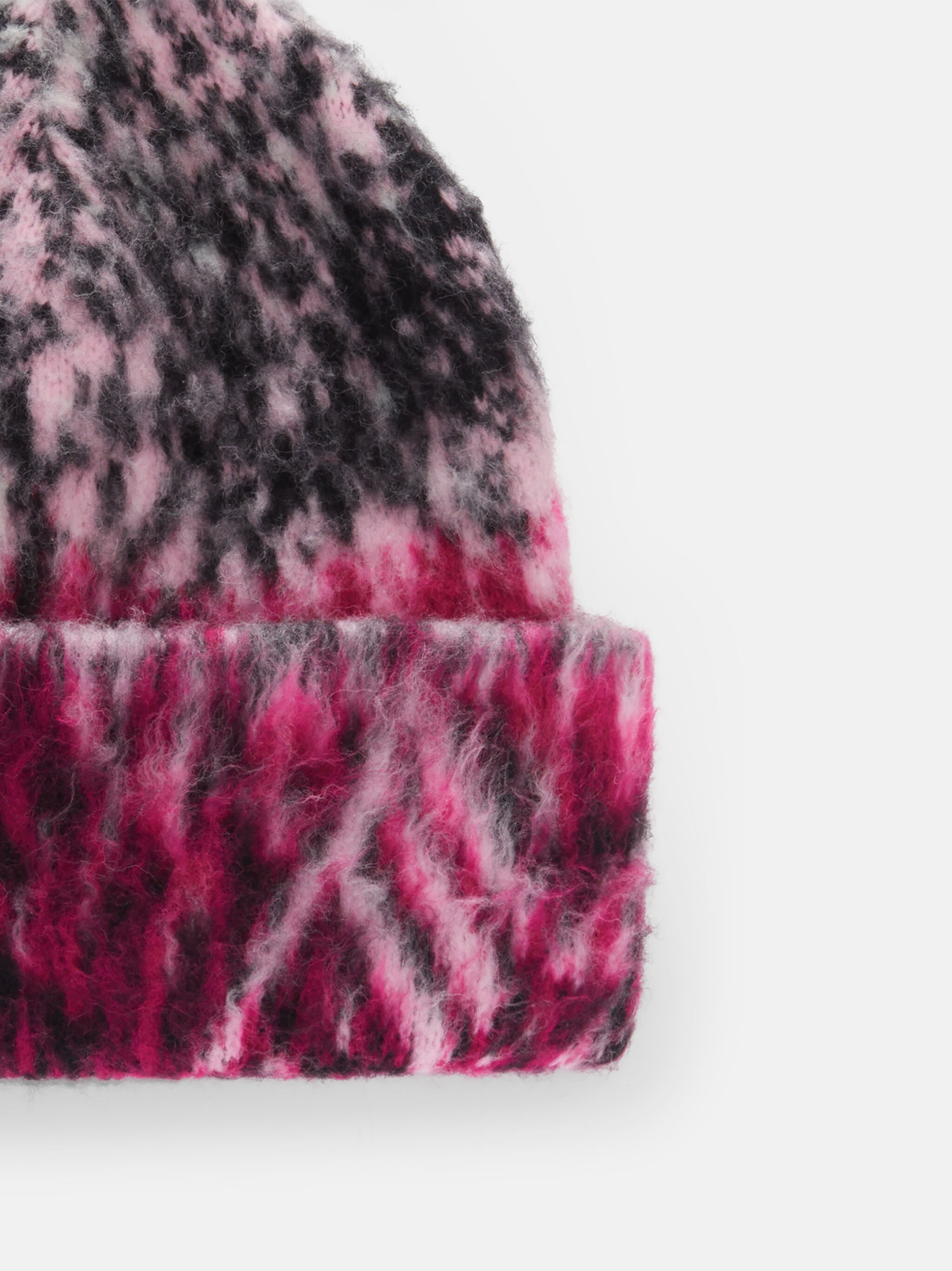 FUCHSIA, BLACK AND WHITE BEANIE - 6