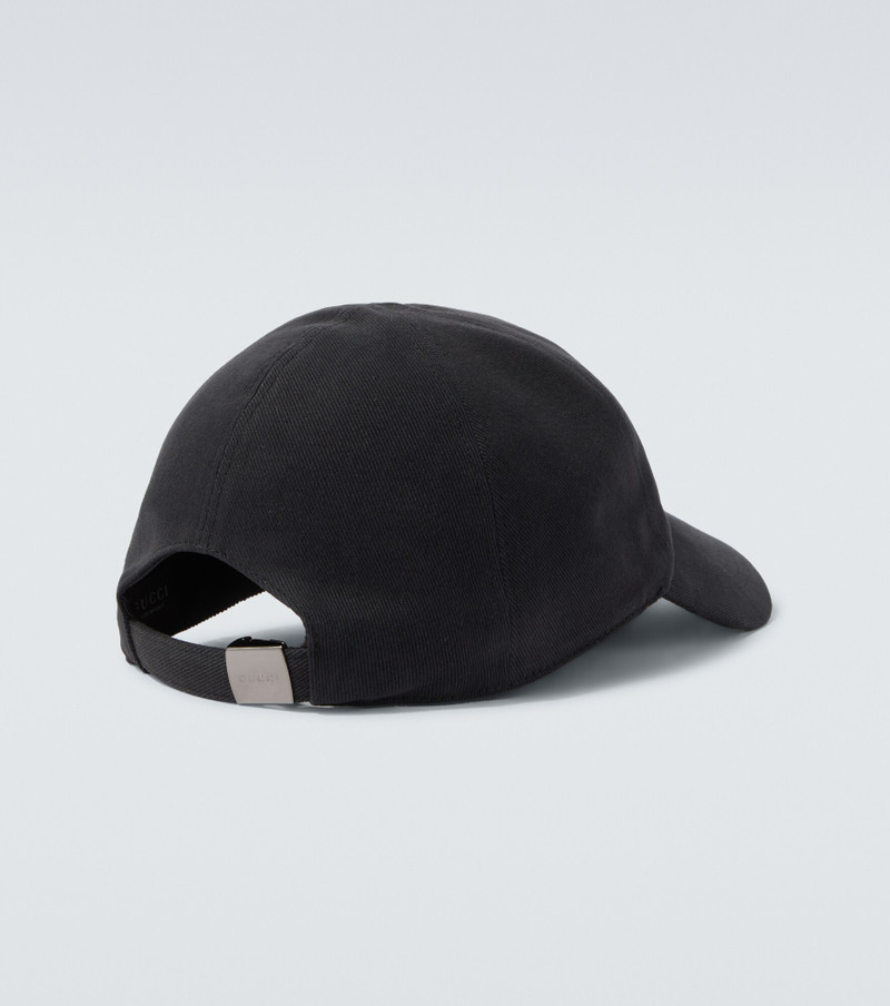 GUCCI Web Stripe cotton baseball cap outlook