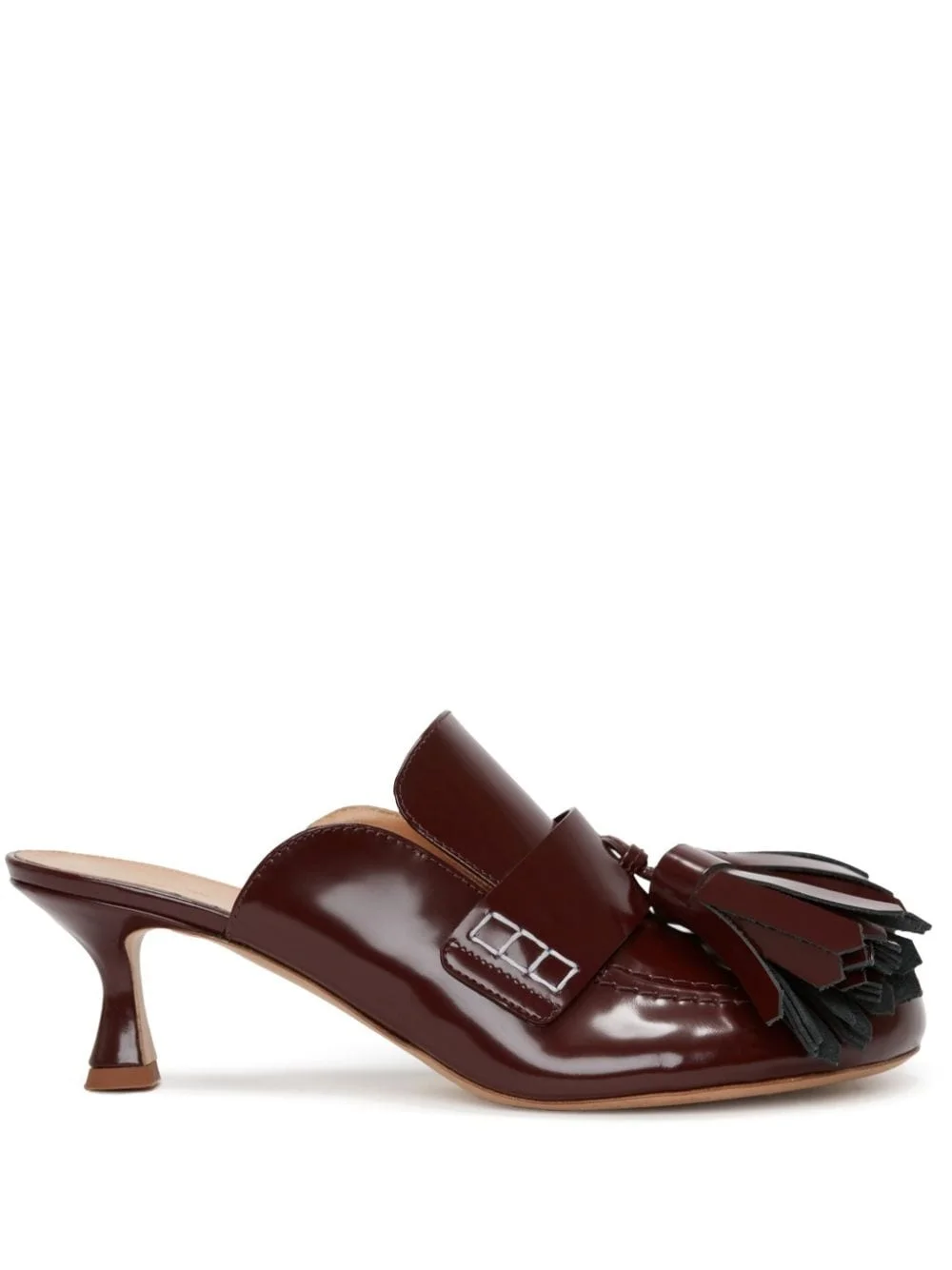 tassel-detail leather mules - 1