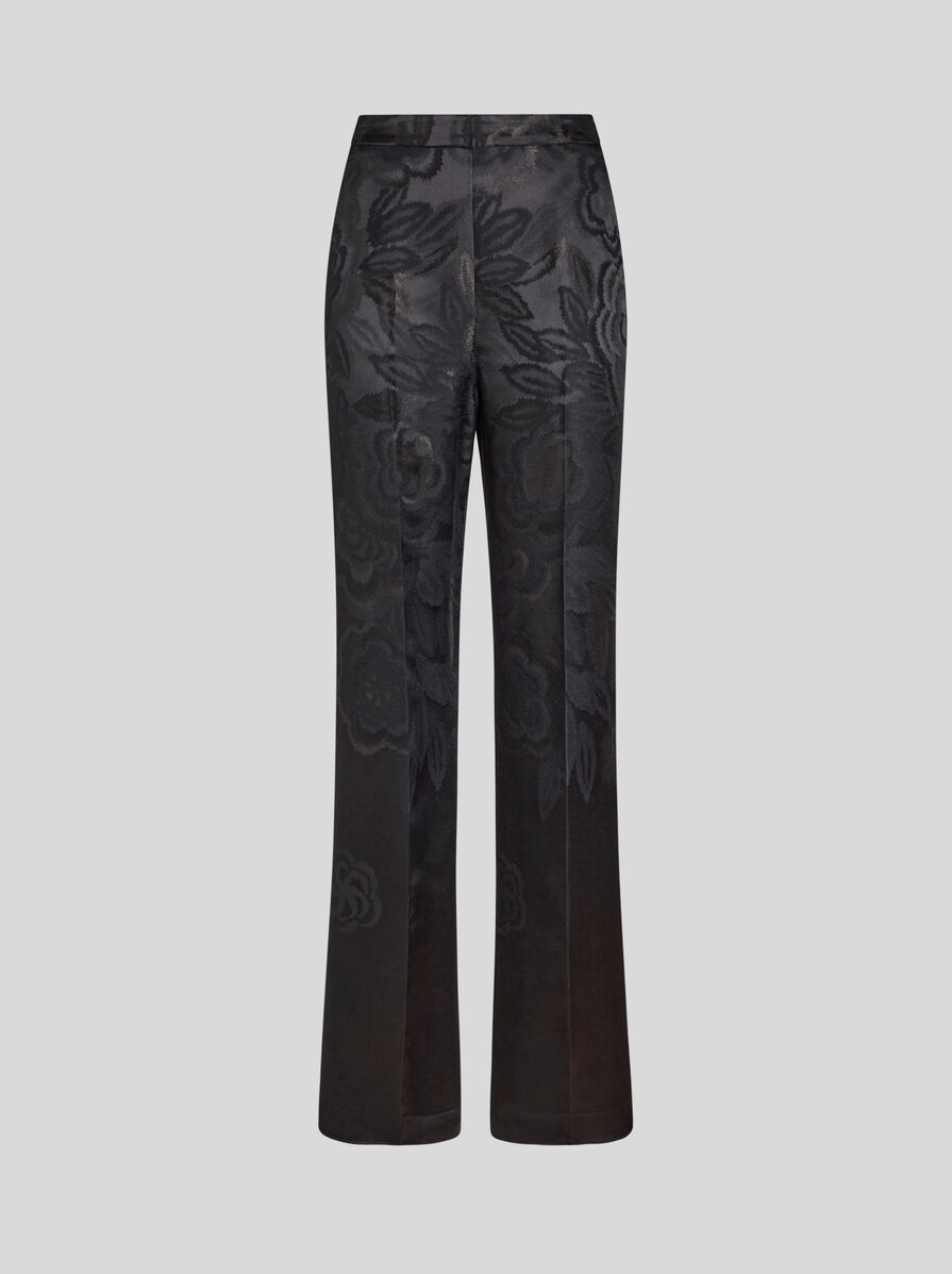 JACQUARD PALAZZO TROUSERS - 1