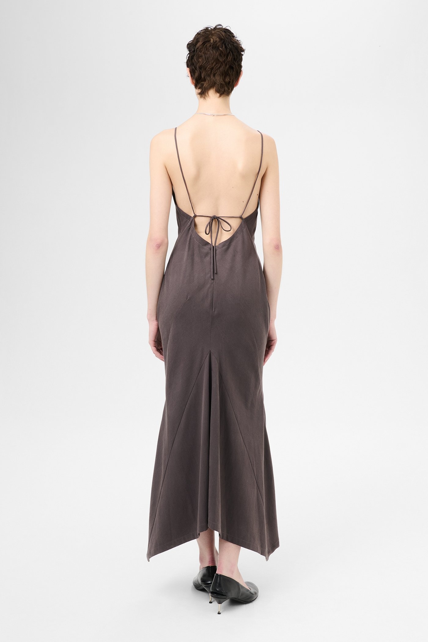 Naiad Dress Chocolate Plum Rustic Lyocell - 5