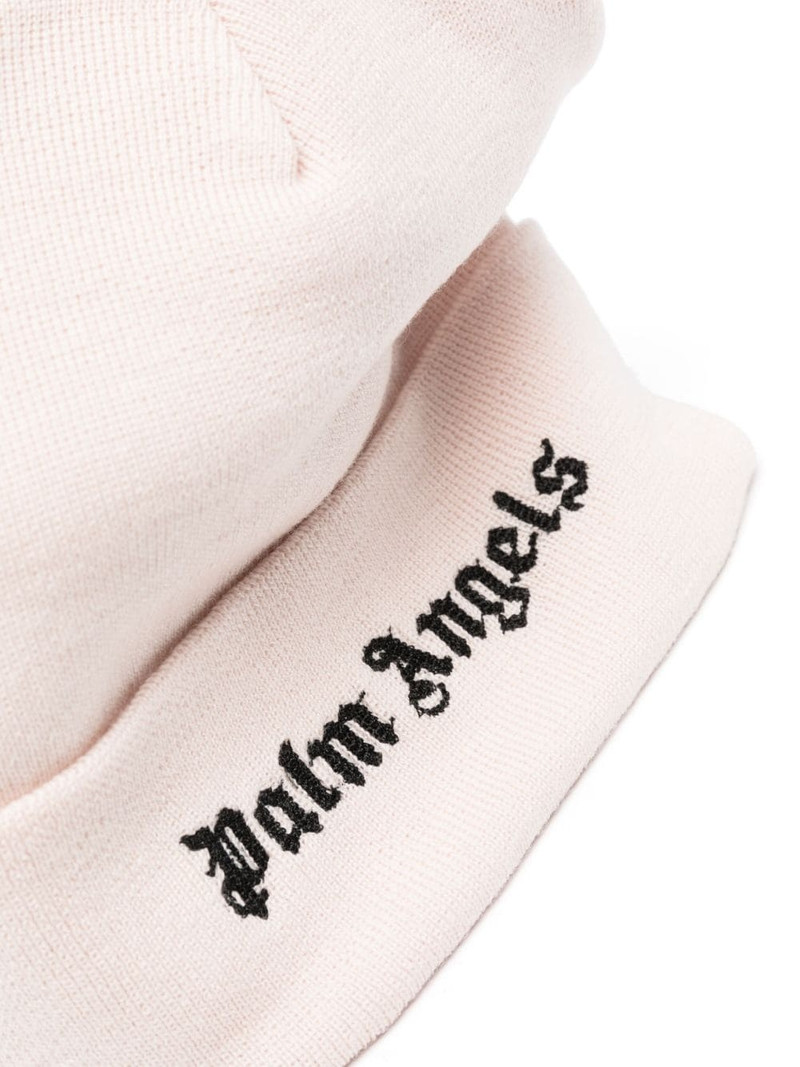 Palm Angels logo-embroidered cotton beanie outlook