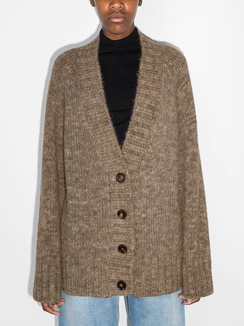 oversized mélange cardigan - 2
