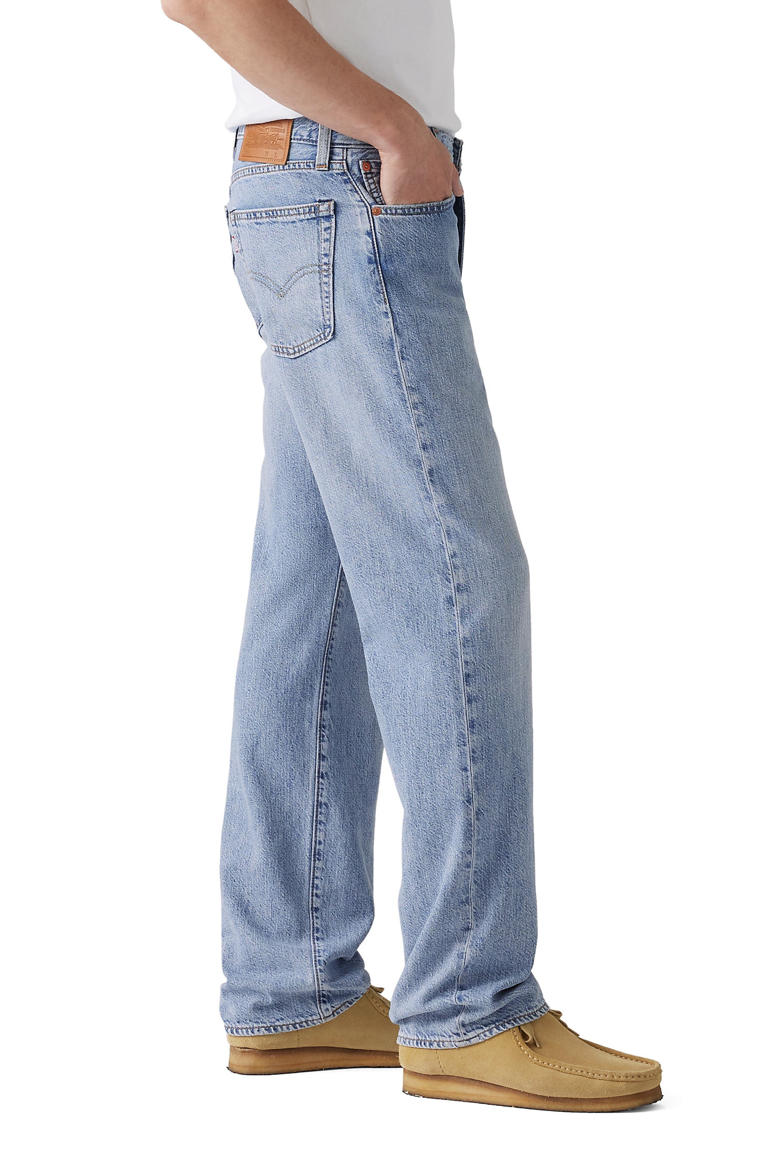 levi's 555™ Relaxed Straight Cotton & Linen Jeans in Call Me Again Ltwt at Nordstrom - 3