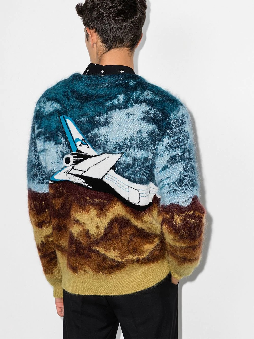 Airplane intarsia-knit cardigan - 3