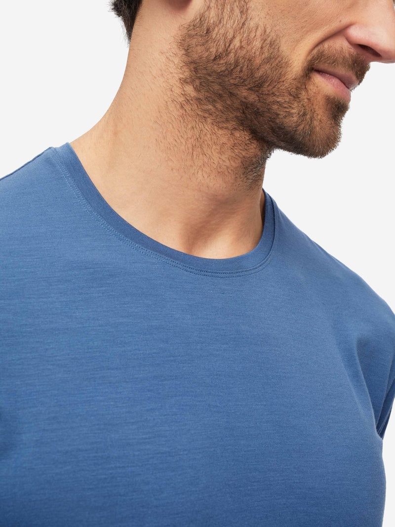 Men's T-Shirt Basel Micro Modal Stretch Storm Blue - 6