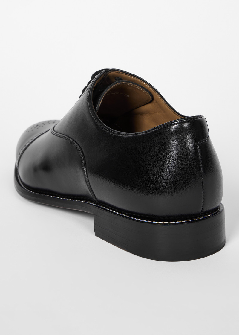 Black Leather 'Philip' Shoes 4