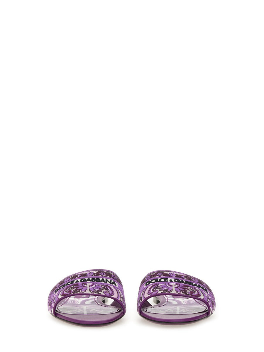 Slide Sandal With Embroidery - 4