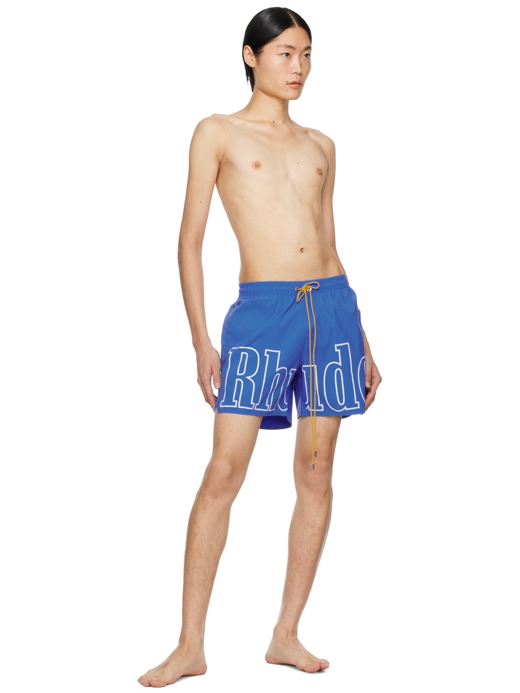 Blue Printed Swim Shorts - 4