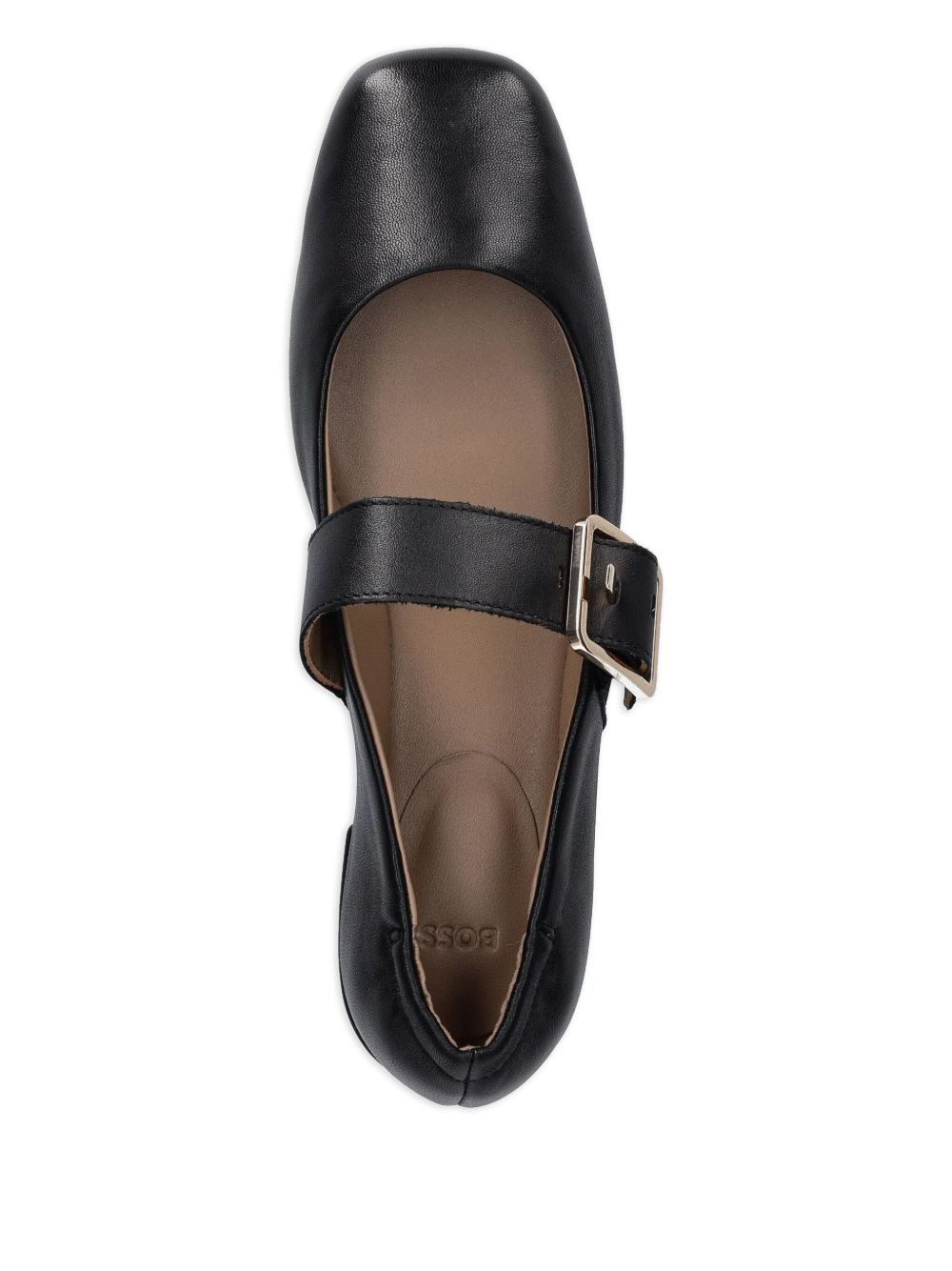 buckle-strap square-toe flats - 4