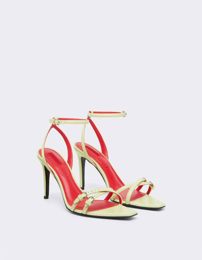 Glossy leather sandals 3