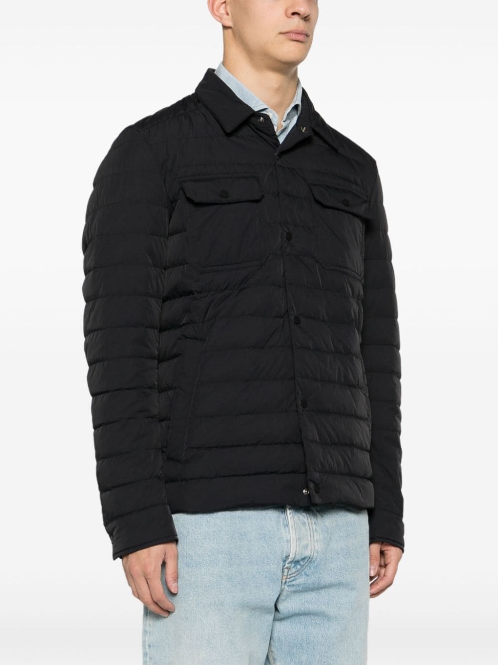 quilted padded shirt jacket - 3