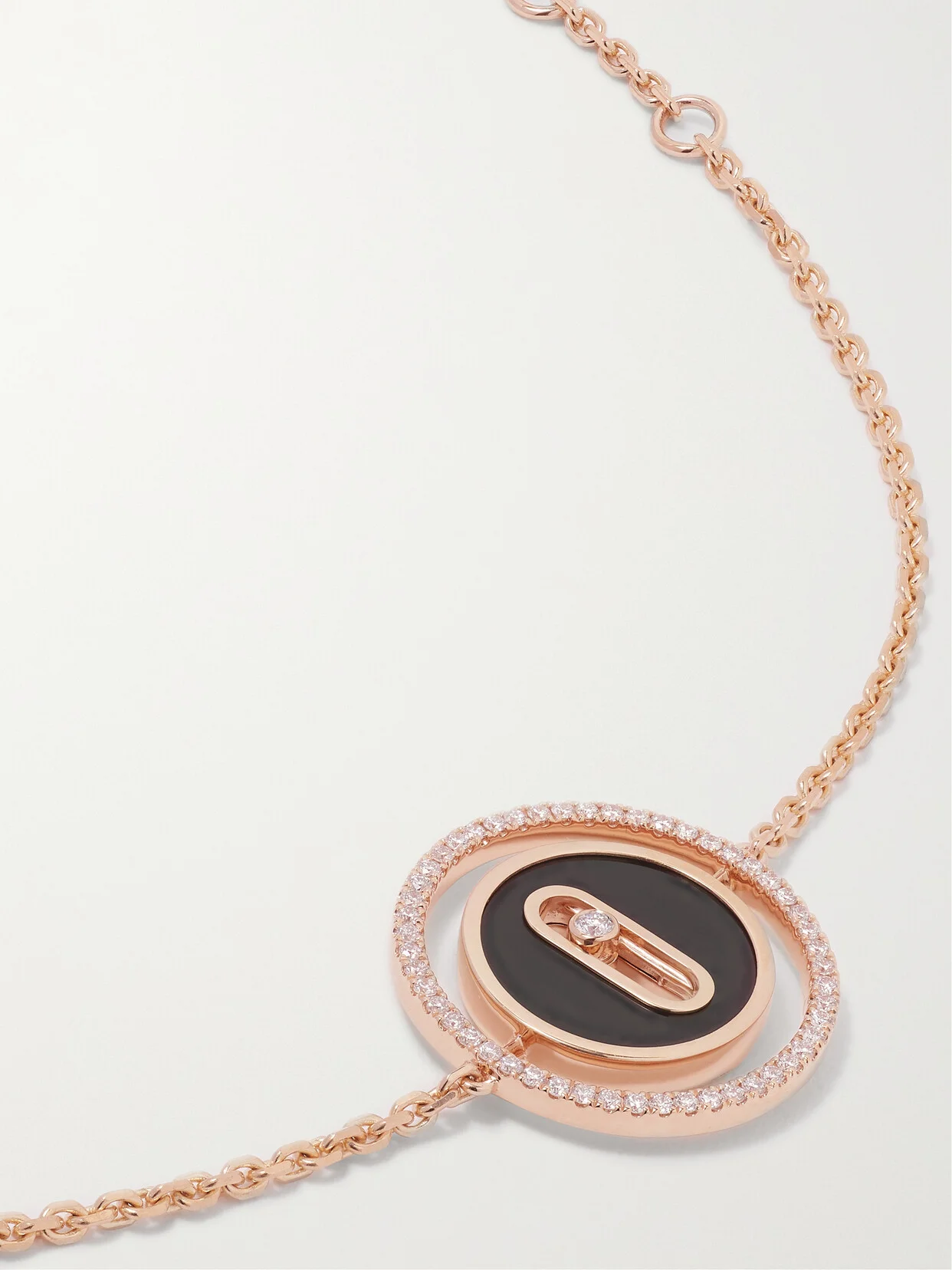 Lucky Move 18-karat Rose Gold, Onyx And Diamond Bracelet - 1
