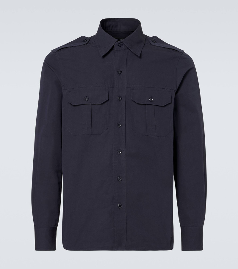 Cotton and silk poplin shirt - 1
