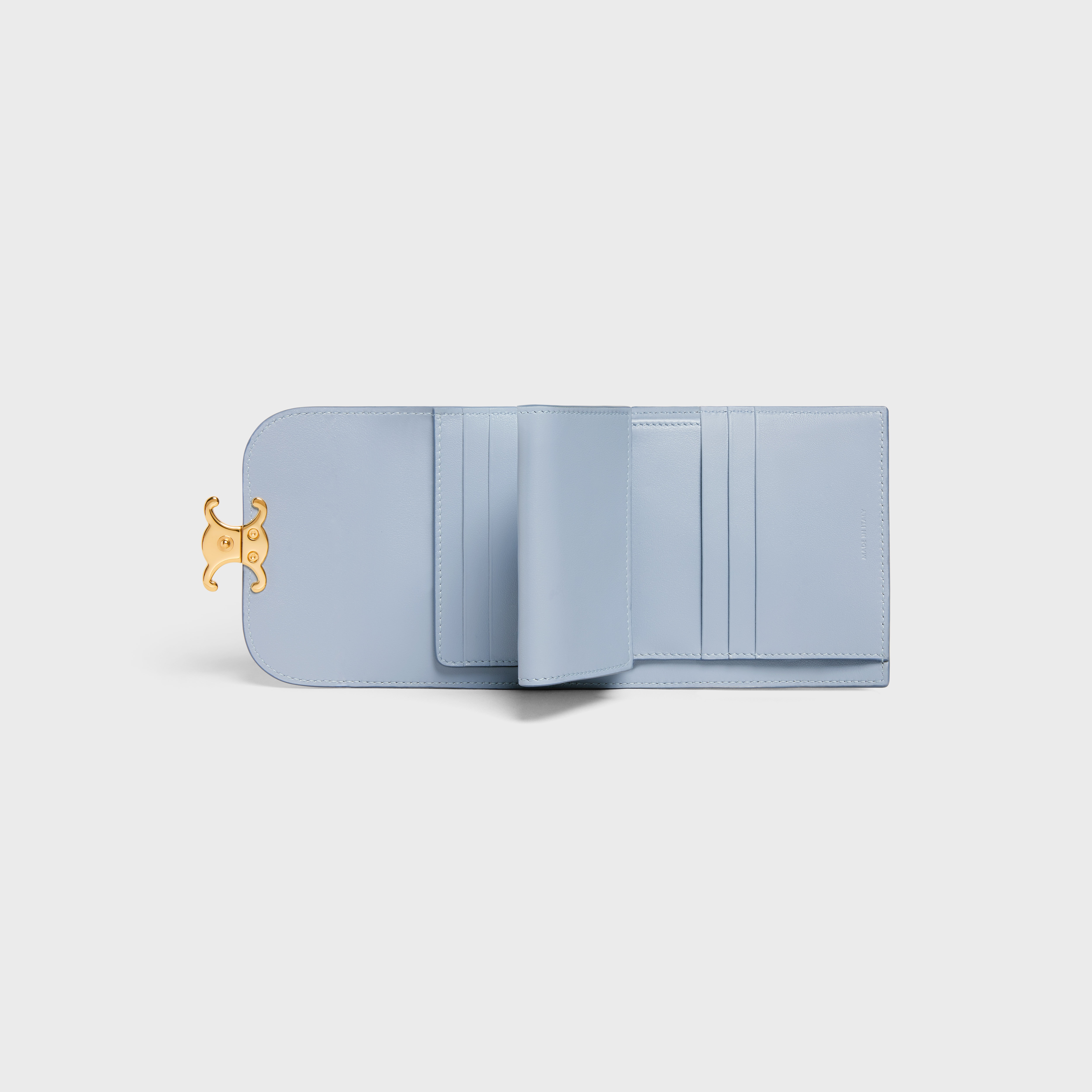 Small Triomphe Wallet in Shiny Smooth Lambskin 4