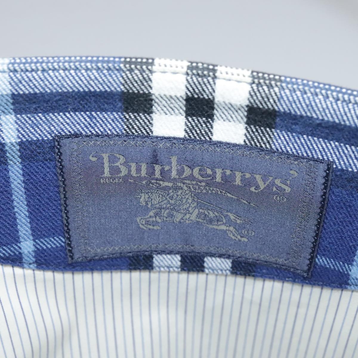 Burberry Nova Check Hand Bag Canvas Blue - 10