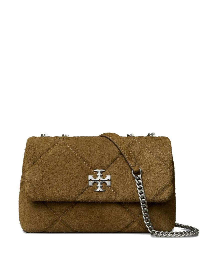 Kira quilted suede shoulder bag 1