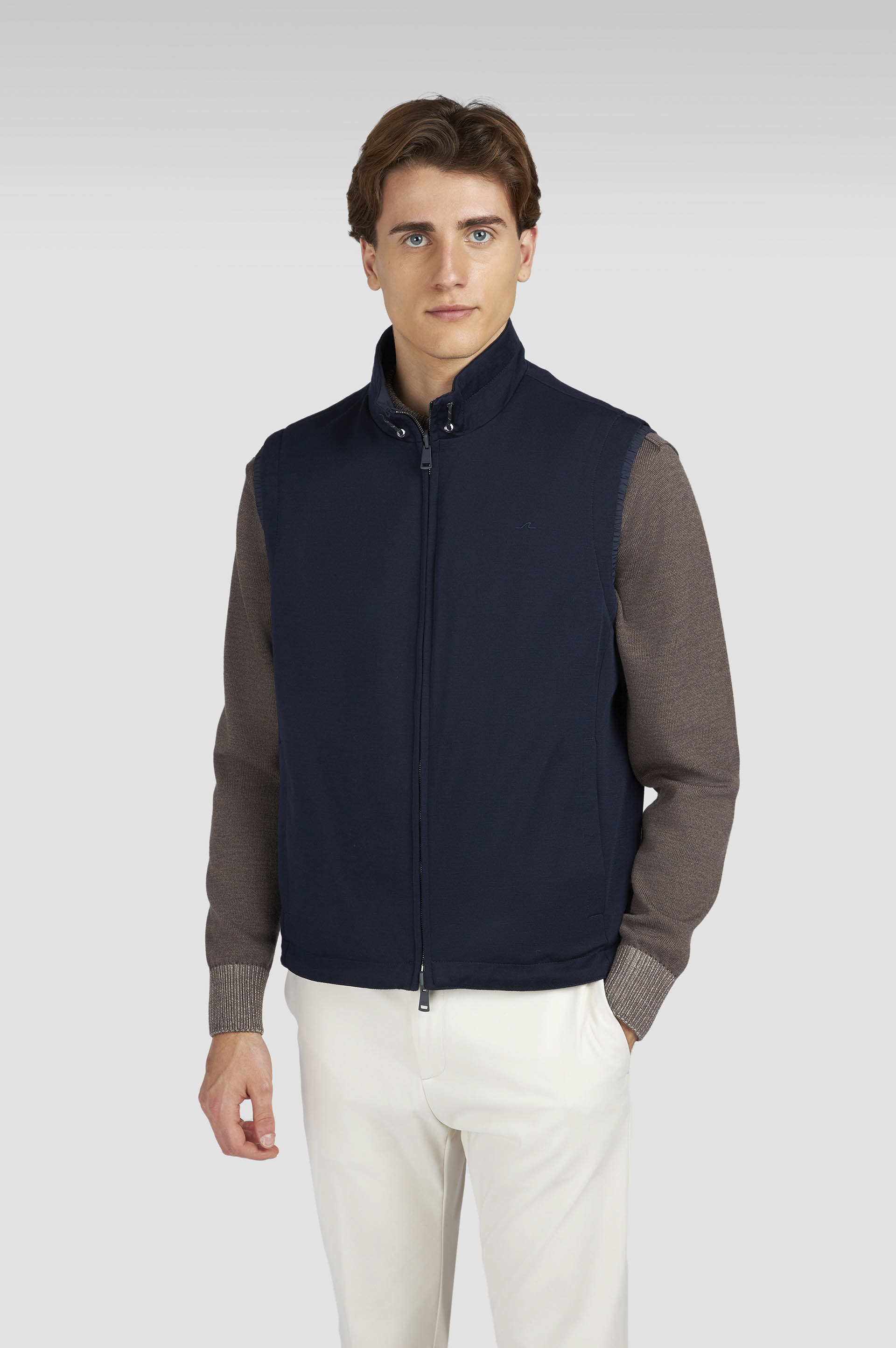 REVERSIBLE GILET IN WOOL, SILK, AND MICROFIBER - 7