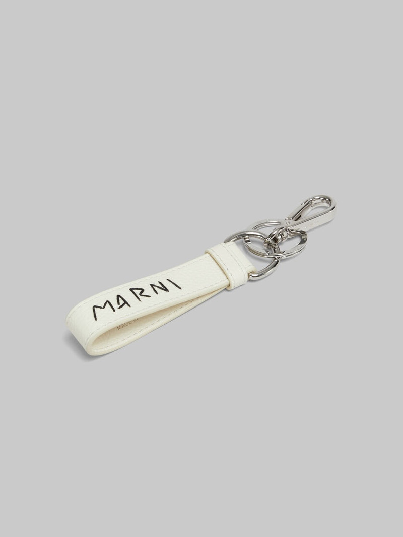 Marni WHITE LEATHER KEYRING WITH MARNI MENDING outlook