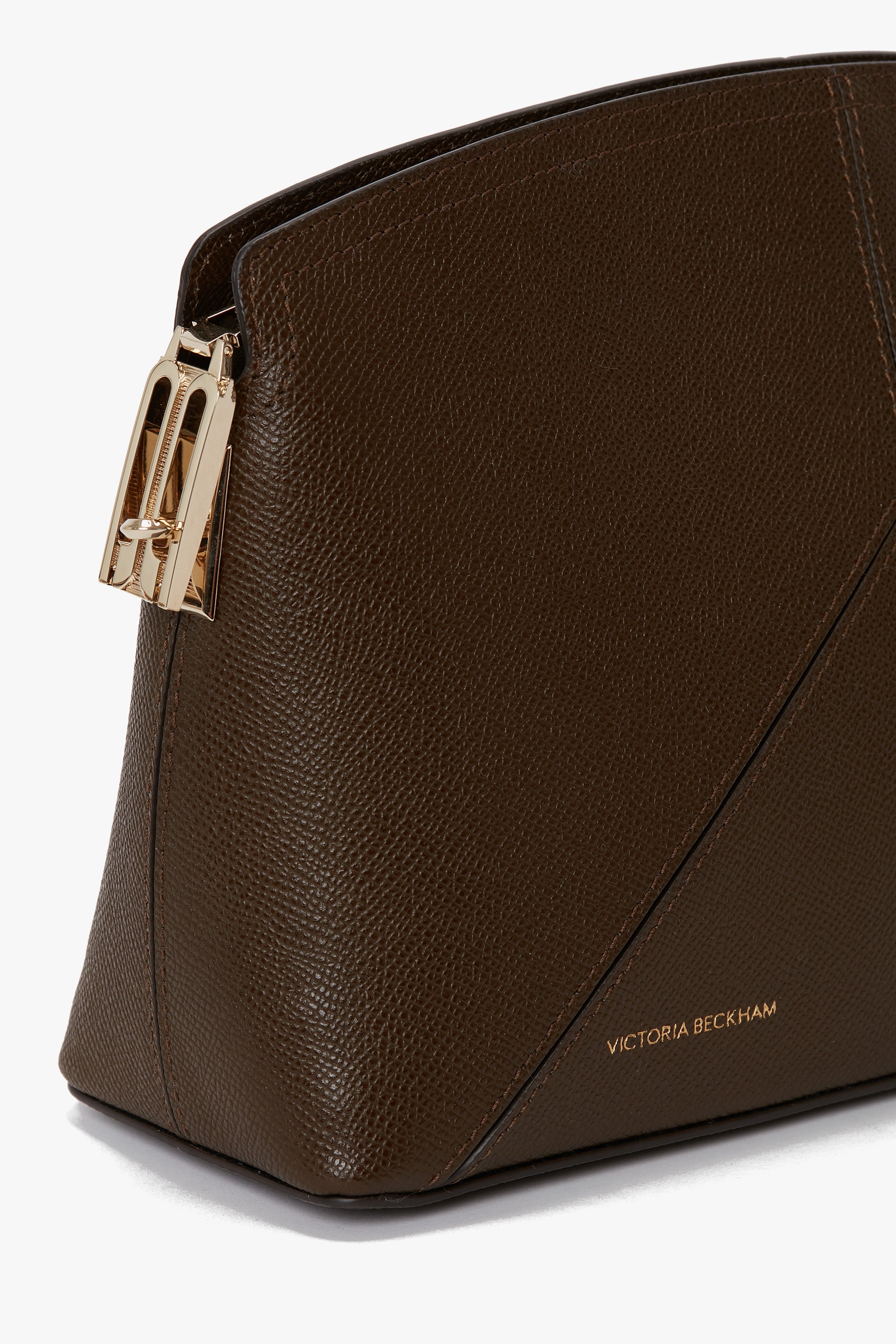 Victoria Clutch Bag In Khaki Leather - 4