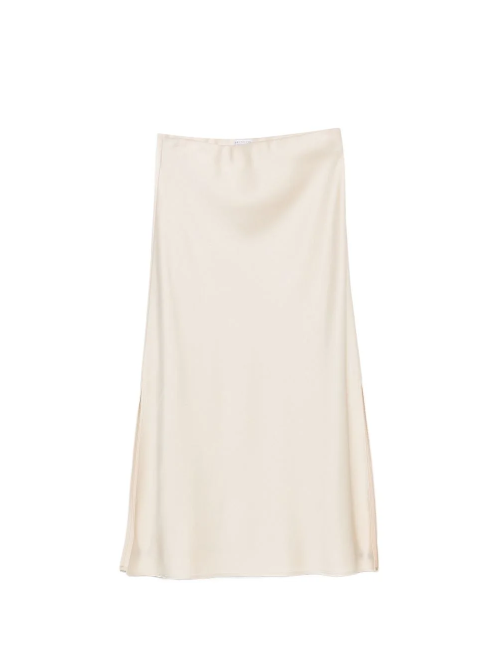 satin-finish side-slit midi skirt - 1