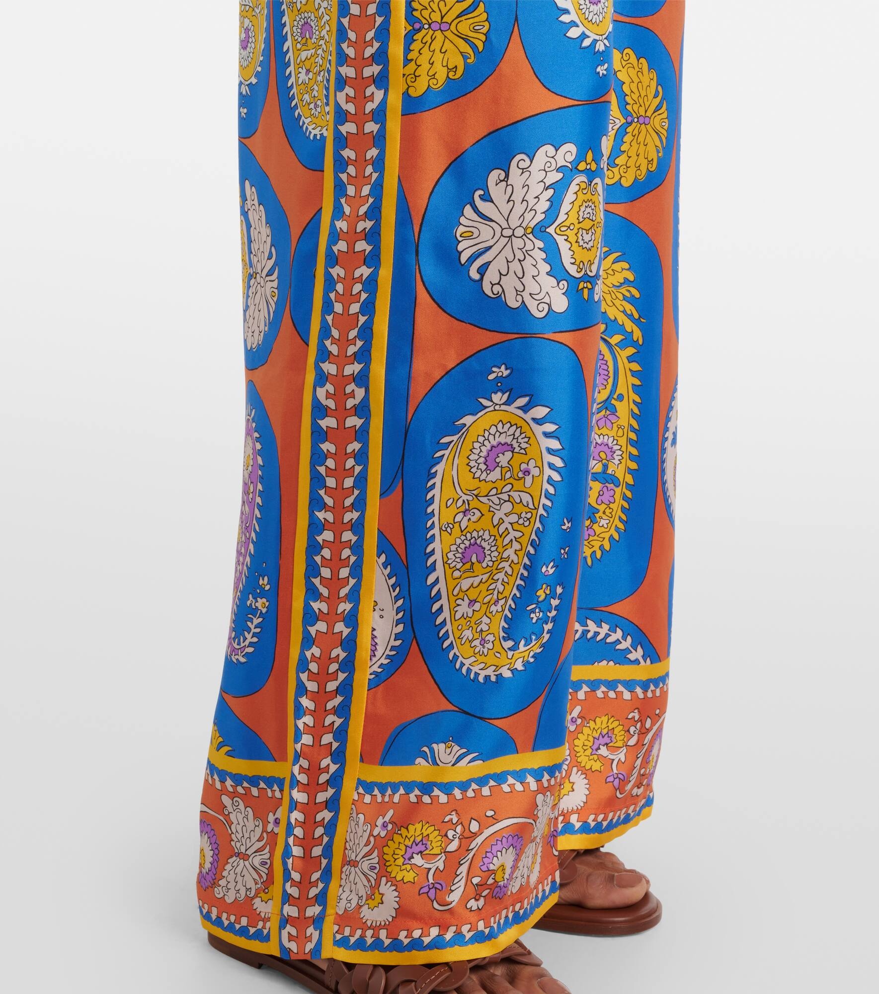 Luis printed silk palazzo pants - 5