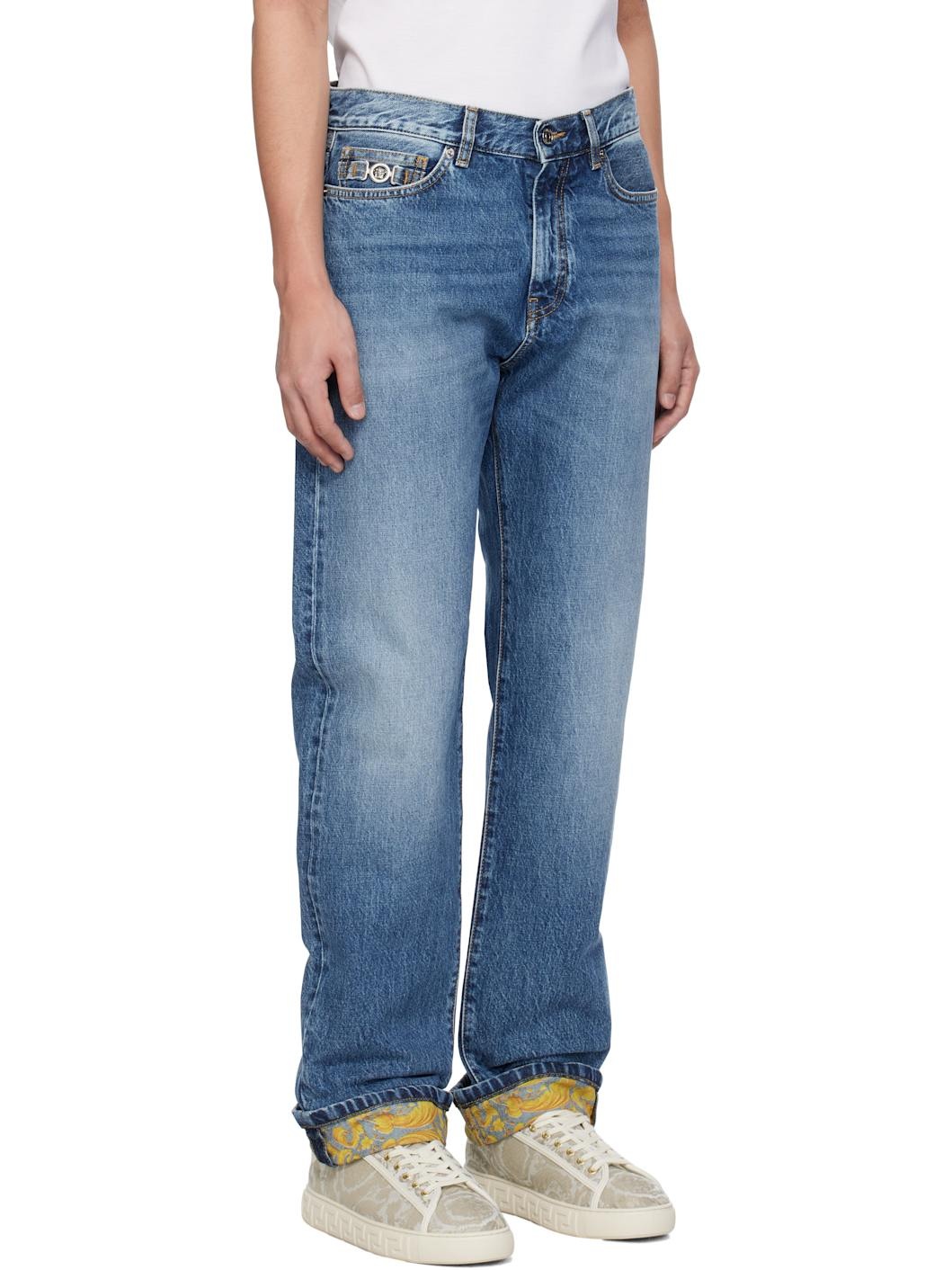 Blue Stonewashed Jeans - 2