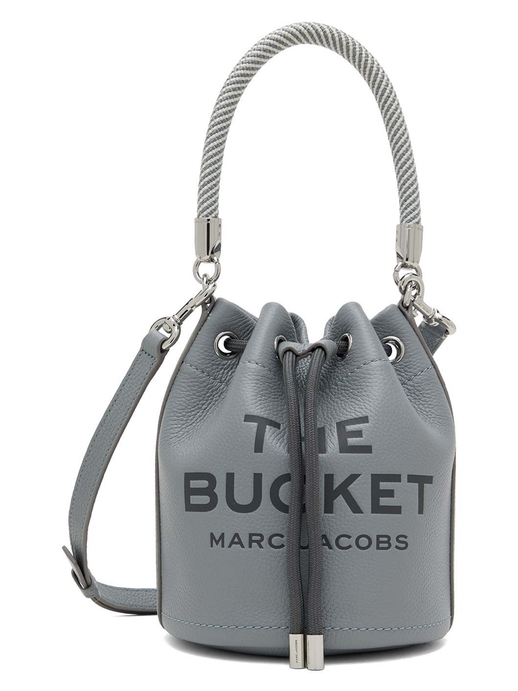 Gray 'The Leather Bucket' Bag - 1