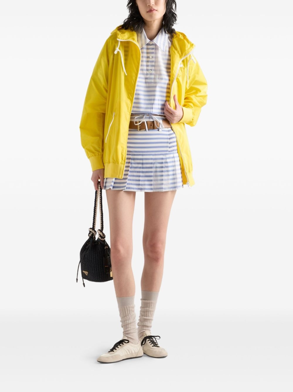 striped poplin mini skirt - 2