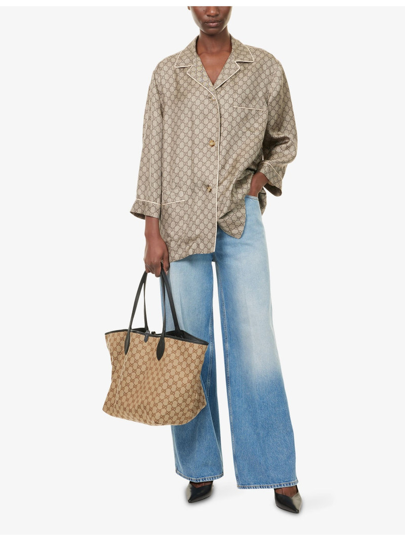 GUCCI GG Monogram Print Silk Shirt outlook