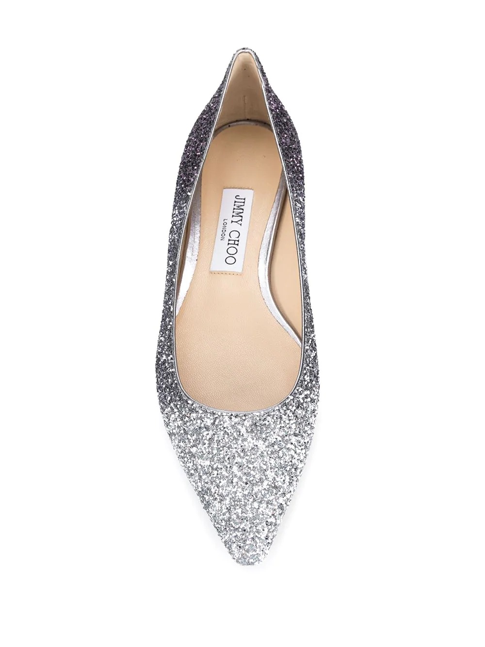 Romy glitter-embellished ballerina shoes - 4