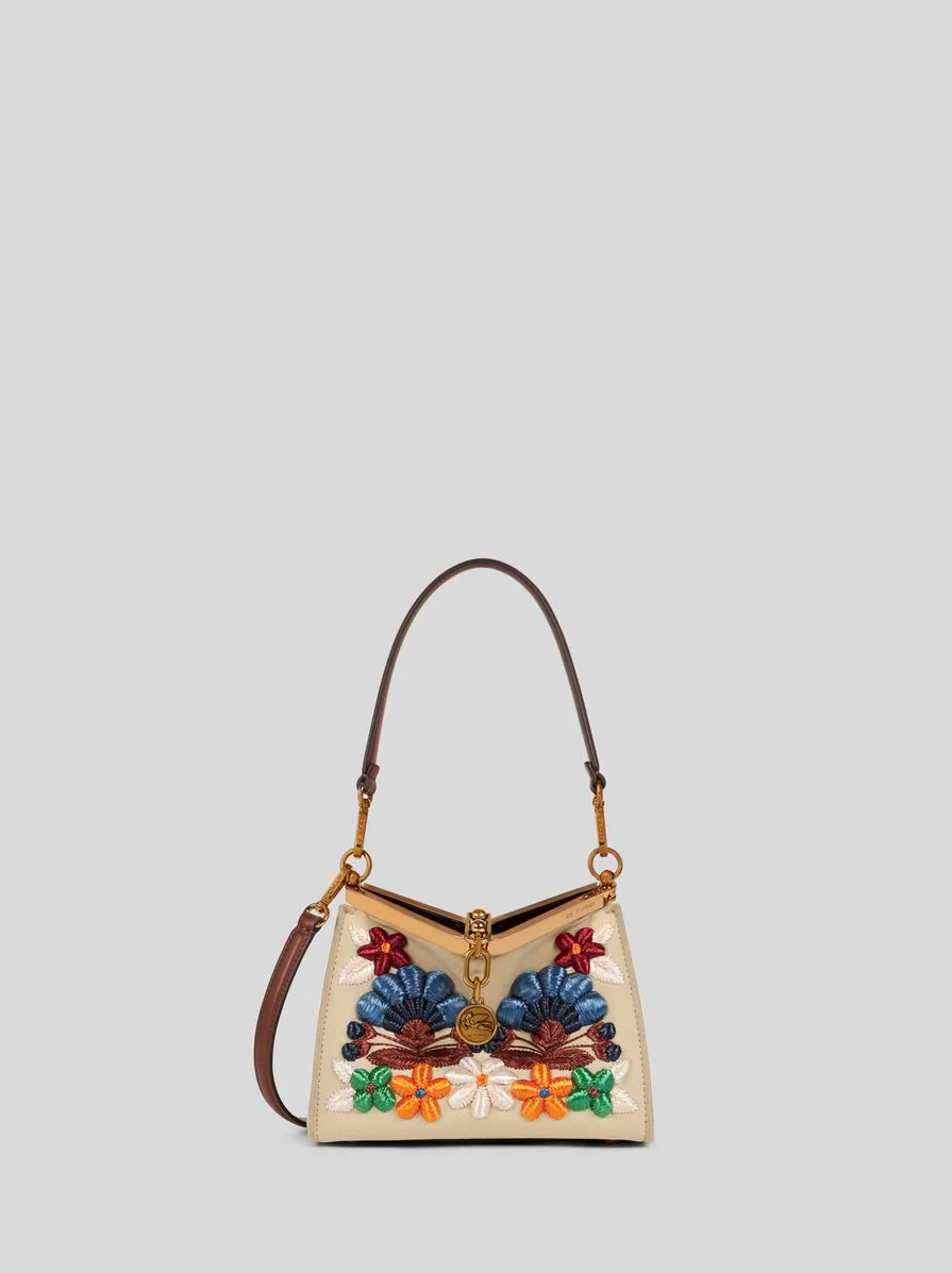 SMALL VELA BAG WITH FLOWERS - 1