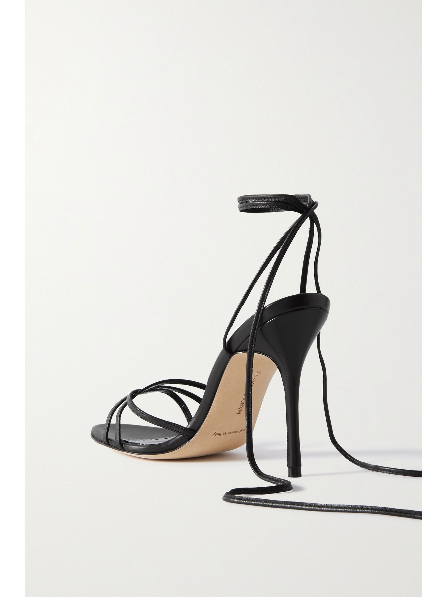 Leva 105 leather sandals Black - 3